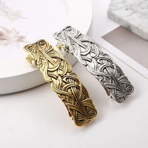 Clip Capelli Forma Quadrata Lega Barretta Vintage Moda Metallo Impugnature Donna Copricapo - Foto 1 di 15