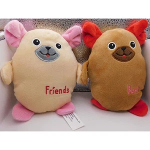 Valentine's Day Plush Dog Toy Gift Set of 2 Best Friends  - Picture 1 of 5