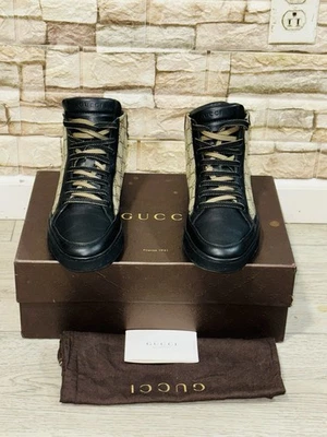 Gucci GG  Supreme Tessuto black  Beige Sneakers7½G/8½US Retail price $750.00 - Image 1 of 4