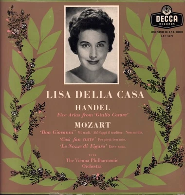 LXT5277 Lisa Della Casa Handel & Mozart Récital LP Vinyle UK Decca 1957 Mono - Photo 1/3