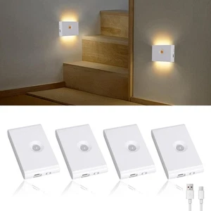 Luce Notturna Ricaricabile, Sensore di Movimento Luci per Scale per Luce da Interno per Hal... - Foto 1 di 6