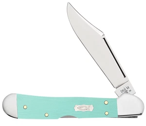 Case xx Knives Mini Copperlock Seafoam Green G-10 18109 Pocket Knife Stainless - Picture 1 of 3