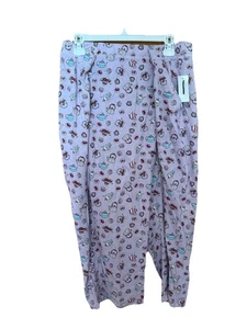 Catherines Sleepwear Size 4X 30/32 Cotton Capri Pajama Pants PJ Bottom NWT Tea - Picture 1 of 5