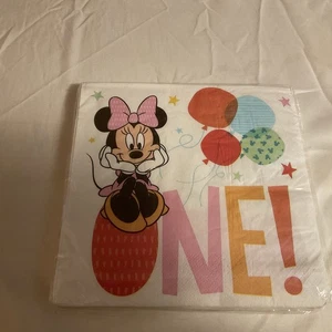 Minnie Mouse 1st Birthday Party Napkins 16 ct 2-Ply Disney Baby - Picture 1 of 2
