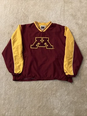 Minnesota Golden Gophers Jacket Mens XL Maroon Windbreaker Pockets University - Image 1 of 4
