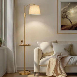 AIDENOEY Fully Dimmable Floor Lamp for Living Room,Standing Large, Gold-1 - Picture 1 of 6