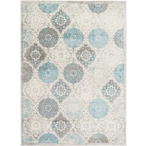 HOME DYNAMIX Boho Andorra Transitional Damask Area Rug, Grey/Blue, 3'3"x5'2" - Picture 1 of 1