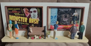 Mostro Espositore Lupo Mannaro Uomo Invisibile Poster Bash Cool Raro Halloween - Foto 1 di 12