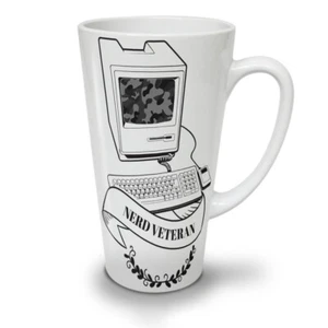 Wellcoda Veteran Geek Gamer Computer Latte Becher 12/17oz - Bild 1 von 15