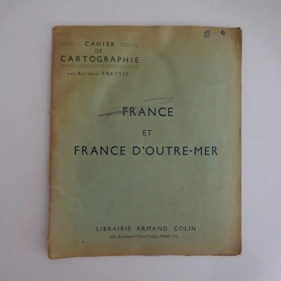 Notebook Mapping France Ultramarine Antonin Fraysse 1953 Armand Colin N6077 - Image 1 of 4