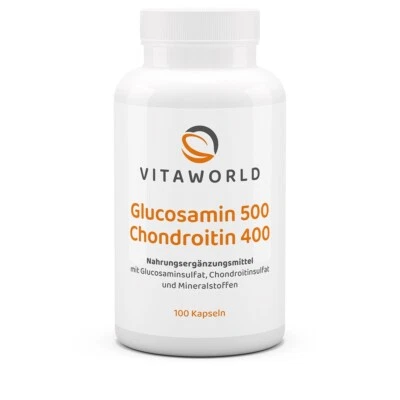 Vita World Glucosamina 500mg Condroitina 400mg 100 Capsule Made in Germany Articolazione