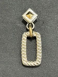 Designer Lorenzo 18kt/925 Sterling Silber Zopf Anhänger - Bild 1 von 4