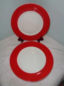 5 PFALTZGRAFF Kenna Red Dinner Plates Rutherford Circle Like - Picture 1 of 3