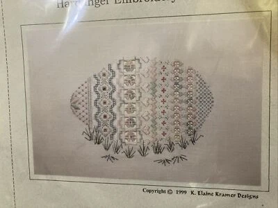Vtg Rare Designs by Elaine EGG I hardanger embroidery 1999 pattern only - Image 1 of 3