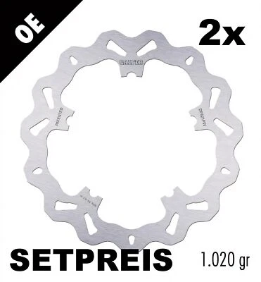 Juego de discos de freno Galfer 2x DF821PW WAVE® rígido delantero 300x5mm para Harley Davidson - Imagen 1 de 2