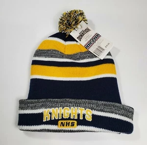 GORRA DE PUNTO DE CABALLEROS DE LA ESCUELA SECUNDARIA NORTHEN POM DURHAM NC ADULTO TALLA ÚNICA NUEVA CON ETIQUETAS - Imagen 1 de 3