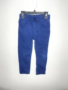 Primark Chino Pants Boys Size 4-5 Yrs Navy Pull On Drawstring Elastic Waist - Picture 1 of 3