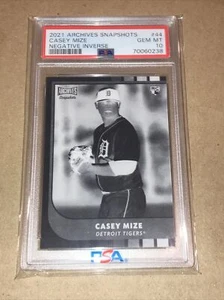 Casey Mize 2021 Archives Snapshots Negative Inverse 25/25 PSA 10 GEM MT Pop 1 RC - Picture 1 of 2