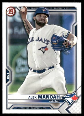 2021 Bowman #BP-27 Alek Manoah Toronto Blue Jays #/399 Baseball Card - Image 1 of 2