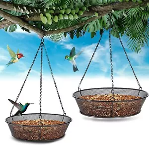 2-Pack Hanging Bird Feeders for Garden & Outdoors Metal Mesh - Picture 1 of 7