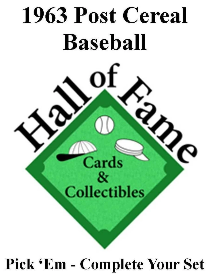 1963 Post Cereal Baseball (1-200) Pick 'Em Complete Your Set - Image 1 of 1