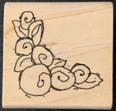 Stampington & Company Corner Flowers Rubber Stamp - Image 1 of 4