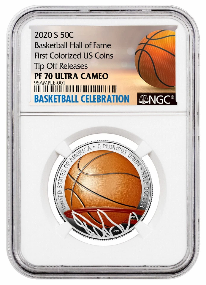 🔥 2020-S Basketball Hall Of Fame Commemorative 50c NGC PF 70  UC TO - Image 1 of 2