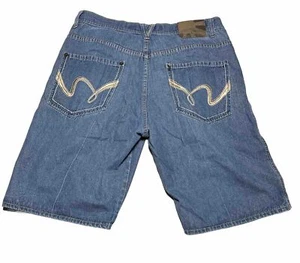 5ive Jungle Co Jean Shorts Mens 42 (40x12) Embroidered Vintage Baggy Jorts Y2K - Picture 1 of 13