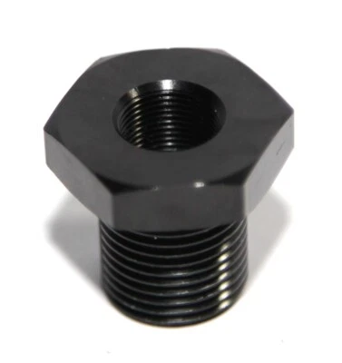 Adaptador de filtro de aceite roscado automotriz 1/2-28 a 3/4-16 T6061 aluminio anodizado Foto 1 de 4