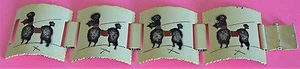 PRICED TO SELL! Vintage poodle bracelet, circa 1950s, fairly good condition - Picture 1 of 2