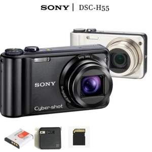 Sony Cyber-Shot DSC-H55 14.1MP 10x Optical Zoom Digital Camera Black -Tested - Picture 1 of 14