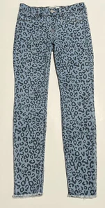 ABERCROMBIE KIDS Size 9/10 Cheetah Jeggings Jeans Pants Skinny Stretch A&F Girls - Picture 1 of 3