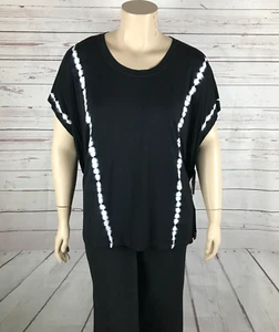 MARC NEW YORK Performance Plus Black/White Tie-Dye Tee NWT 3X - Picture 1 of 4