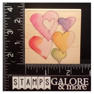 HERO ARTS RUBBER STAMPS F2818 FLOATING HEART LOVE VALENTINES #1644 - Picture 1 of 2