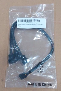 PWM Female to 3x PWM Male Computer Case Fan Splitter Black Sleeved Adapter Cable - Picture 1 of 2
