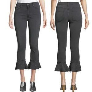 Black Orchid Stella Ruffle Fray Crop Jeans Size 25 - Picture 1 of 15