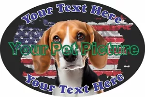 YOUR DOG PET PHOTO PICTURE PERSONALIZE CUSTOM LOVE MEMORY ASSORTED DECAL STICKER - Foto 1 di 14