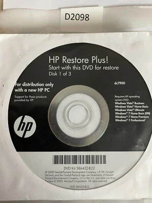 Microsoft Windows XP Professional DVD ohne Key incl. SP3 HP englisch - Bild 1 von 4