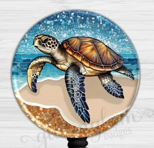 Porta Insignia Retráctil Tortuga Marina Tropical, Carrete Insignia Océano Tropical 6626B - Imagen 1 de 9