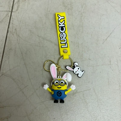 Assorted Silicone Despicable Me Minions Keychain Rabbit Minion Accessory - Image 1 of 4