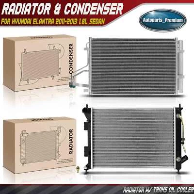 Kit de refrigeración de radiador y condensador de CA para Hyundai Elantra 2011-2013 Elantra Coupé Foto 1 de 4