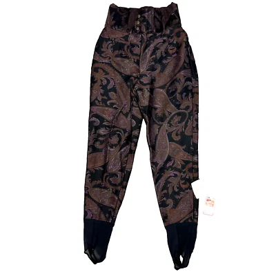 De colección Bogner Ski Panst talla 12 cintura alta estampado cachemir agitar años 80 Hecho en EE. UU. Foto 1 de 4
