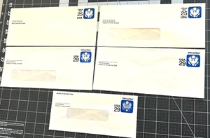 USA Scott UO77-85 Set of 5 Mint different off. Postal Stationery Window Lot C32 - Picture 1 of 3