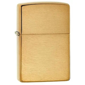 Zippo 168 Armor Brushed Brass Pocket Lighter - Picture 1 of 7