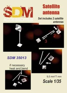 SDM 35013 - 1/35 - Satellite antenna. Dimensions 9,5 mm * 7mm Set includes 2 pcs - Picture 1 of 12
