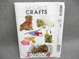 McCall's Pattern M5016 Dog Bed Bone Pillow Pet Placemat Treat Bag Kerchief Uncut - Picture 1 of 5