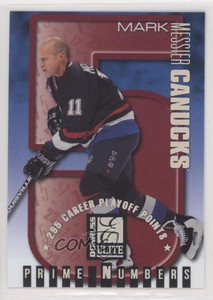 1997-98 Donruss Elite Prime Numbers Promo /295 Mark Messier #3c HOF