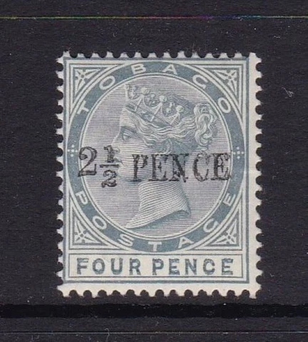 Tobago - SG 31 - l/m - 1891 - 2 1/2d on 4d grey Cover