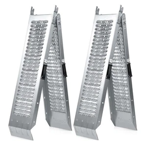 VEHICLE LOADING RAMP HEAVY DUTY 400KG CAPACITY FOLDING MOTORBIKE BIKE ACCESS - Picture 1 of 18