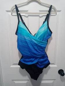 Embrace Your Curves von Miracle Brands® Damengröße 1X Makenna Einteiler blau - Bild 1 von 8